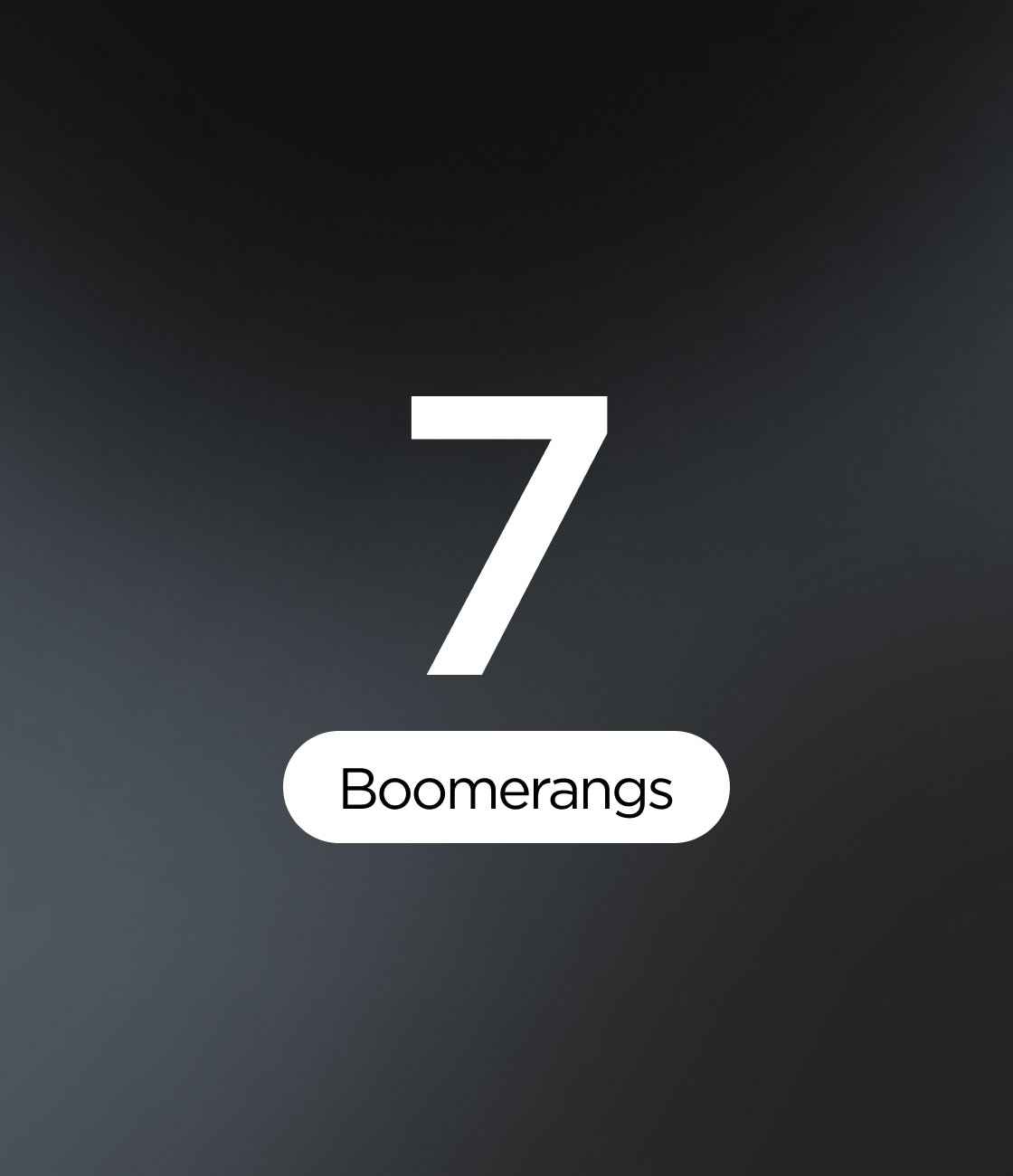 7 boomerangs